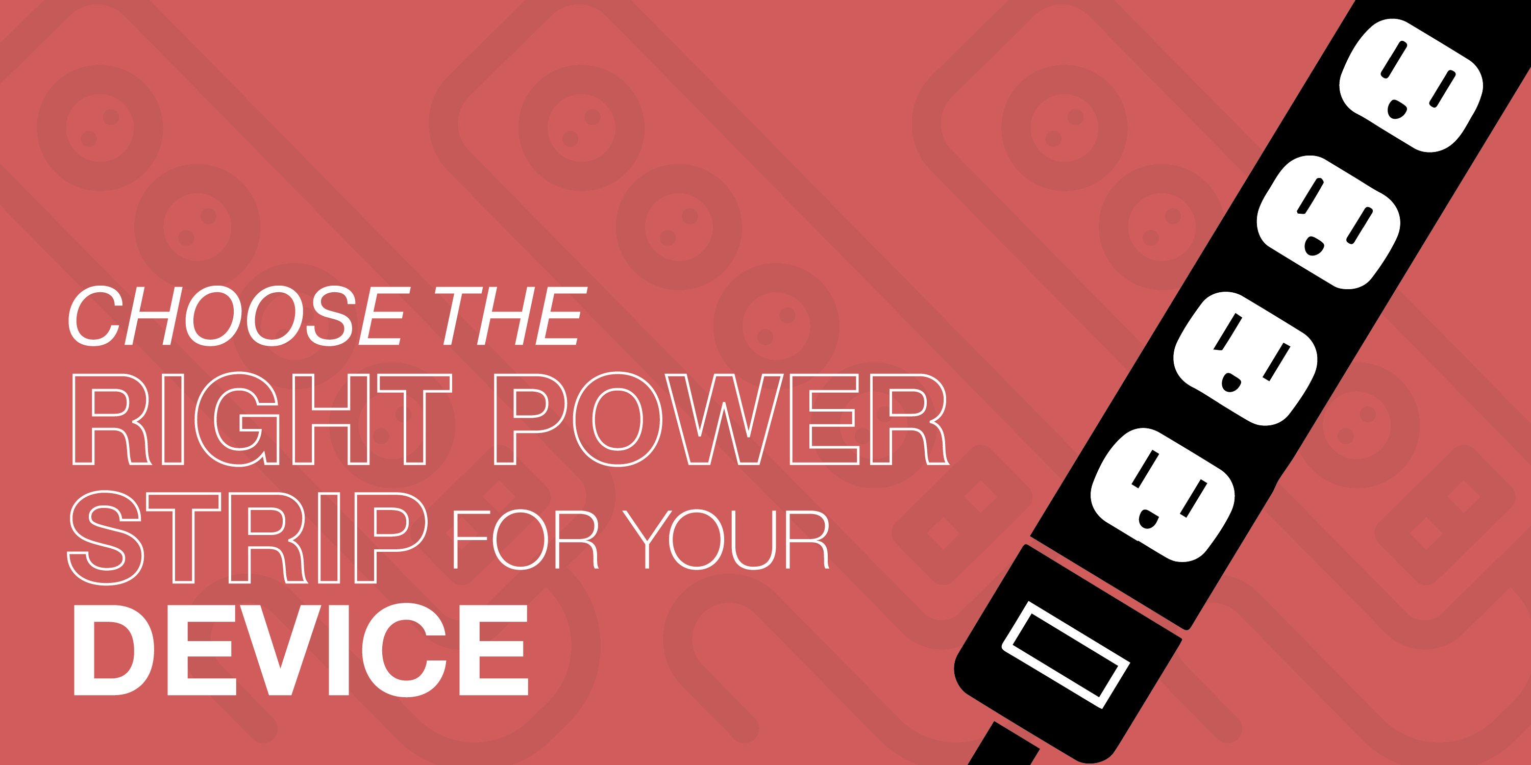 A picture of a black power strip with four white plugs on it.